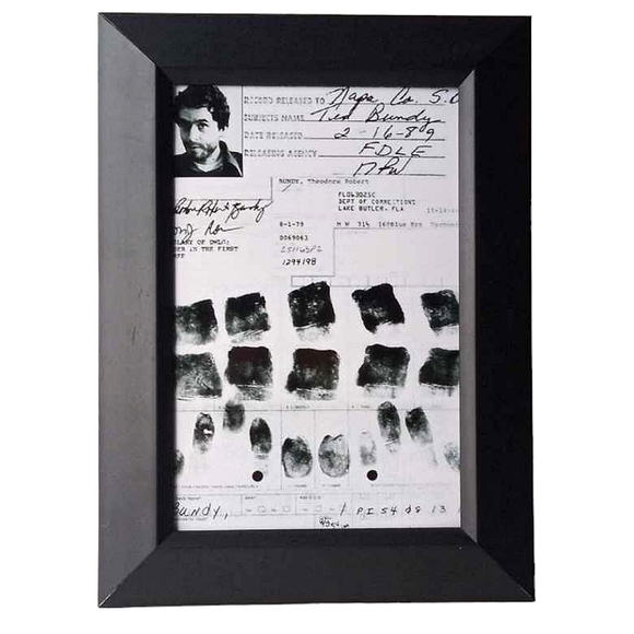 Ted Bundy FBI Photo Serial Killer Framed Photo crime vintage retro metal rock - Picture 2 of 4